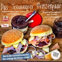Das „Trewwerer Prinzenpaar“ ist zurück! Es gibt wieder Kreppel mit Matjes oder Räucherlachs
